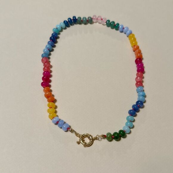 Boho summer beaded necklace N672 - Picture 2 of 4